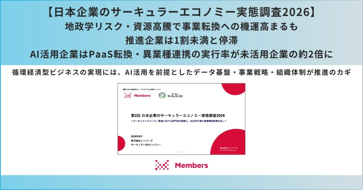 「サーキュラーエコノミー」の実現にAIがカギ?日本企業の最新実態調査が明らかに