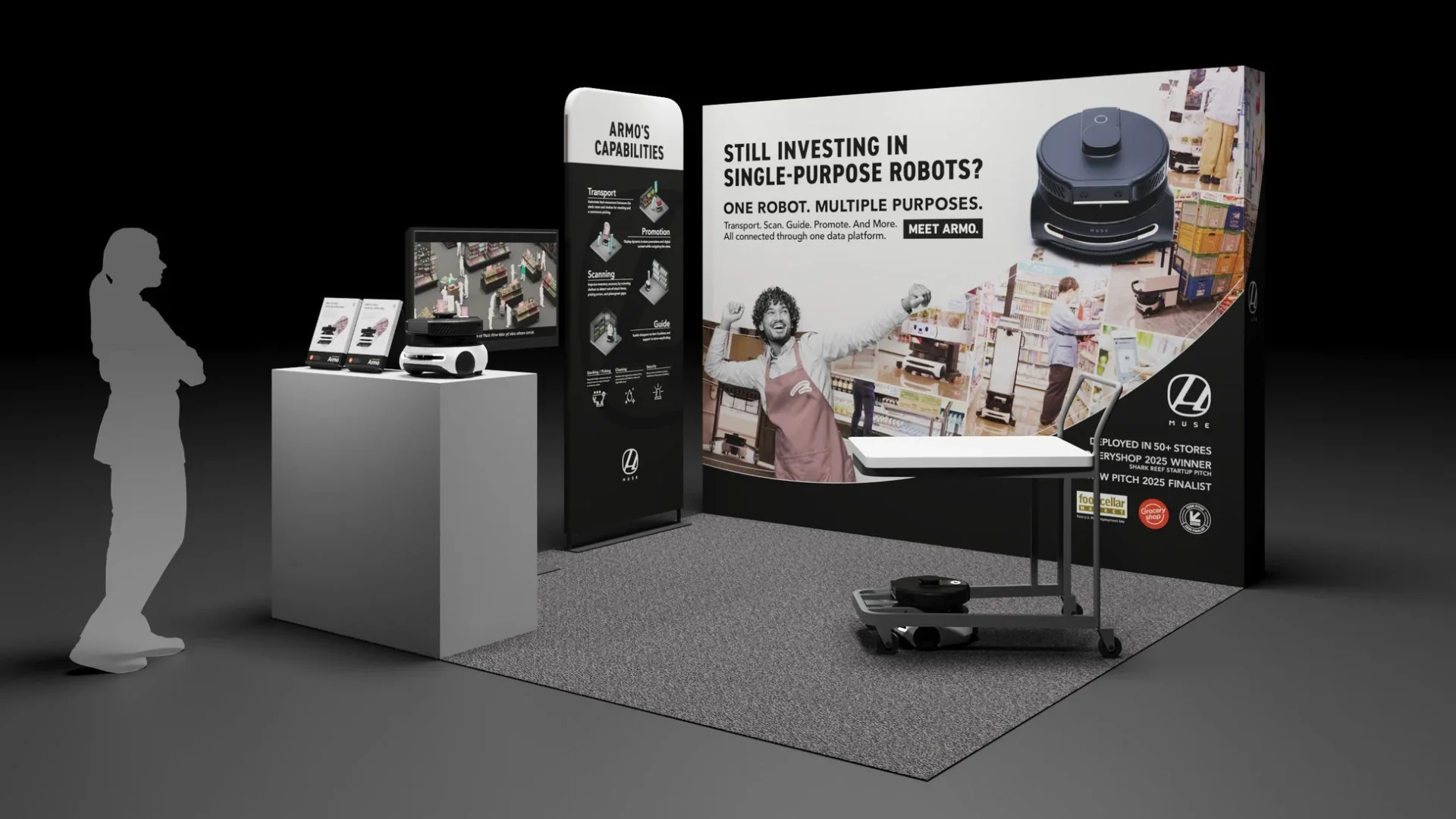 米国小売業界が注目!MUSEのストアロボット「Armo」、実店舗での活用事例を2大イベントで披露