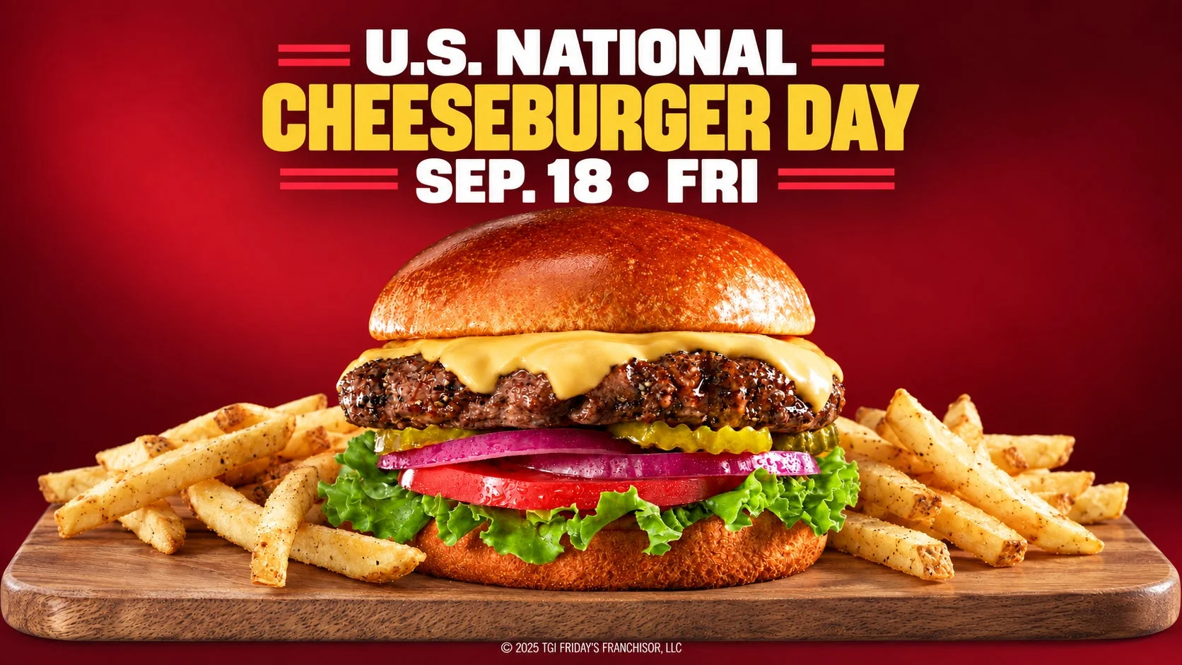 チーズ好き!TGI フライデーズが「ナショナル・チーズバーガー・デー」に人気バーガーのチーズを2倍に