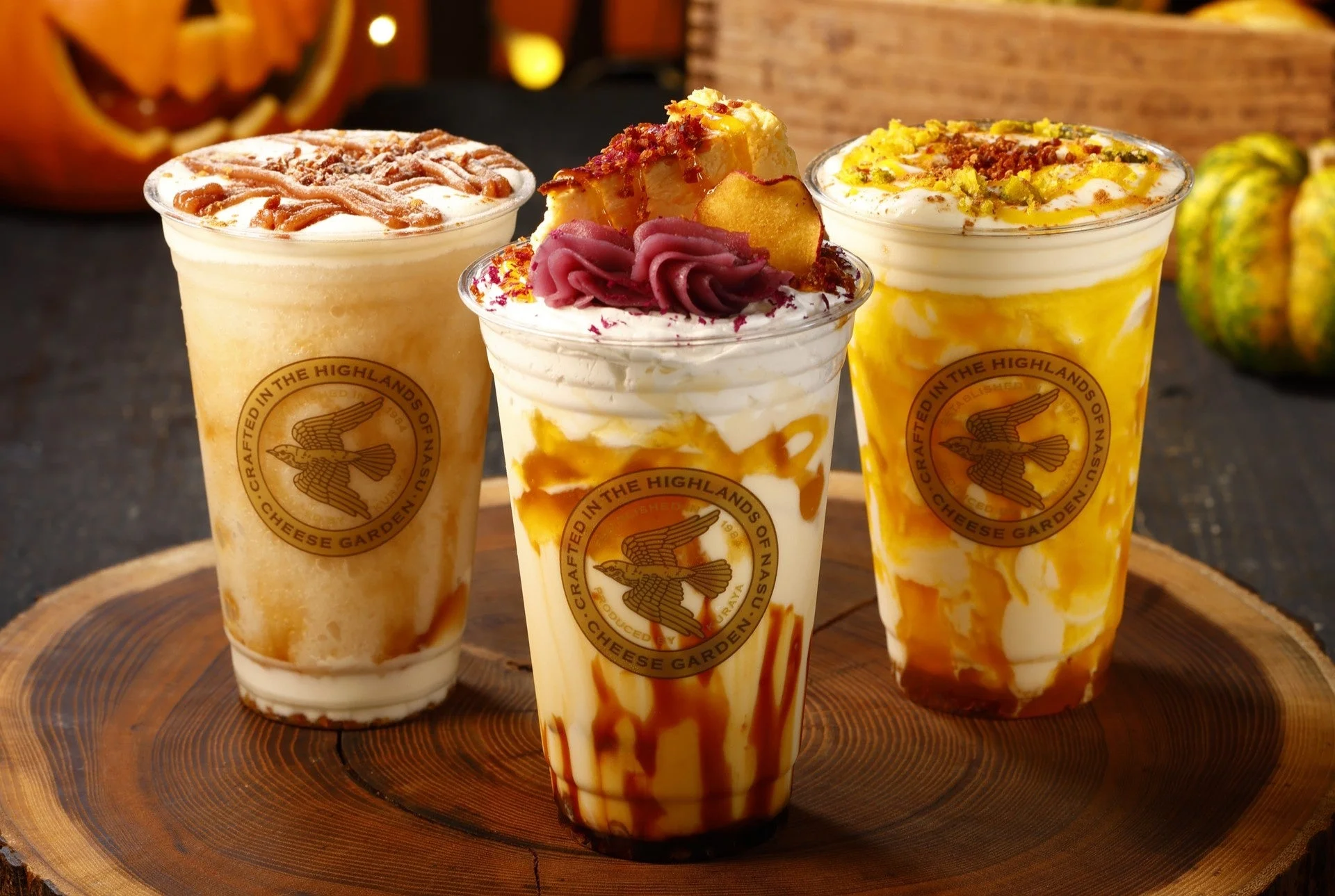 チーズガーデン、ハロウィンに秋の味覚満載のチーズスイーツドリンク&パフェを発売!