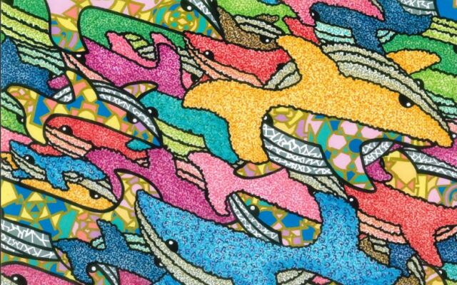 数字のモザイクで描いた40頭のクジラ──「2026パラアート TOKYO」アデランス賞に『くじらの大群』