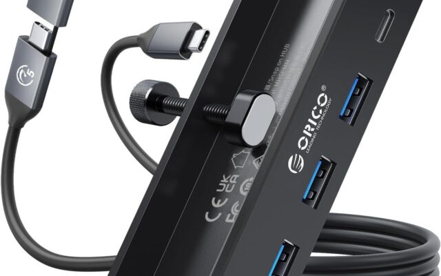 ORICO、クランプ固定式5-in-1 USB-Cハブを発表——工具不要でデスク・モニターに設置・5Gbps高速転送・セルフ/バスパワー両対応・アルミ合金製で省スペース