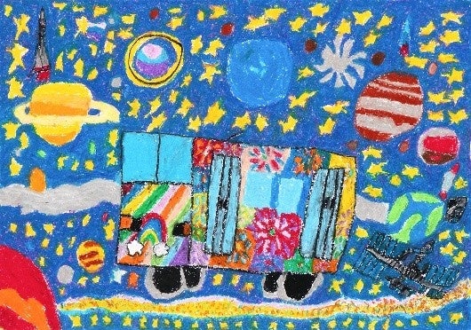 子どもが描いた絵がラッピングバスと電車のヘッドマークに　第31回「みんなの西鉄バス・電車絵画コンクール」最優秀作品が決定