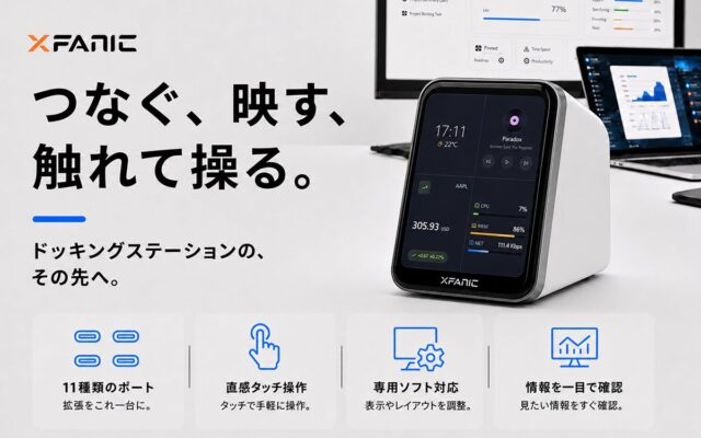 タッチで操る次世代ドッキングステーション「SmartView Dock」がさらに進化！7種類の新カードでカスタマイズがもっと自由に！1,500円OFFクーポンを10枚限定で配布中！