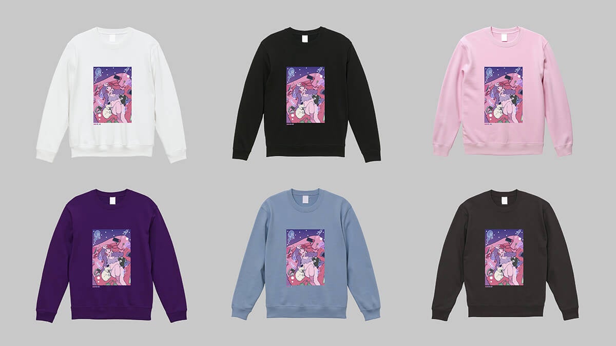 ３時のヒロイン・ゆめっち『エロ怖い話』の装画がスウェットに　pTa.shopで全6色を販売開始