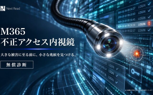 攻撃者は、侵入しない。ログインする。―診断110組織の約5分の1で侵害を確認― ネクストリードが無償診断「M365 不正アクセス内視鏡」を開始