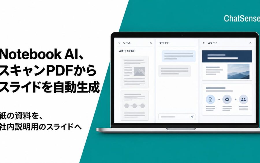 法人向け「Notebook AI」、スキャンPDFからスライドを自動生成可能に
