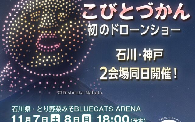 【こびとづかん20周年】初のドローンショー開催！ 最大1,000機のドローンが夜空にコビトたちを描く
